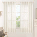 Light Filtering Linen Curtains 63 inches Long by LAMIT
