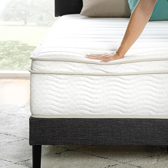 ZINUS 12 Inch Foam and Spring Hybrid Mattress [New Version], Twin, Fiberglass Free, Medium Firmness, Durable Support, Certified Safe Foams & Fabric, Mattress in A Box