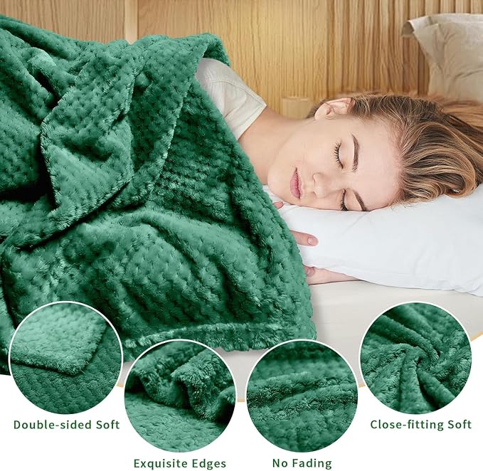4 Pack Fleece Throw Blankets 50x60 Inches - Image 4