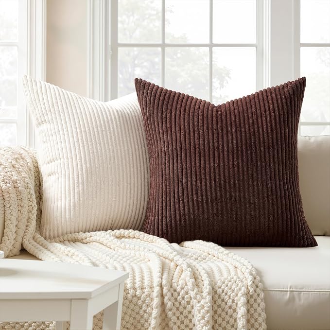 Topfinel 24 by 24 Gold Brown Gradient Farmhouse Pillow Case Pillow Covers Set - Image 3