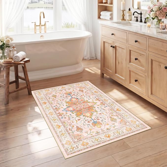 RELEANY Washable Area Rug, Small 2'6"x4', Water Repellent, Pet Friendly by RELEANY
