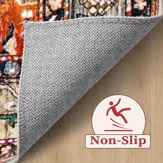 SERISSA 8x10 Washable Non Slip Boho Area Rug - Image 4