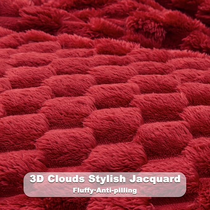 NEWCOSPLAY Fleece Clouds Cozy Twin Blanket - Image 5