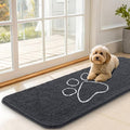 OLANLY Dog Door Mat for Muddy Paws 47x17, Paw Print Design Chenille Mud Mat | by OLANLY