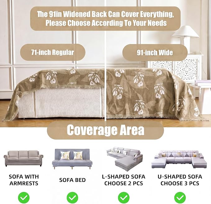 Couch Cover for Dogs Washable Sofa Cover, Sectional Couch Covers, Sofa Covers - Image 3