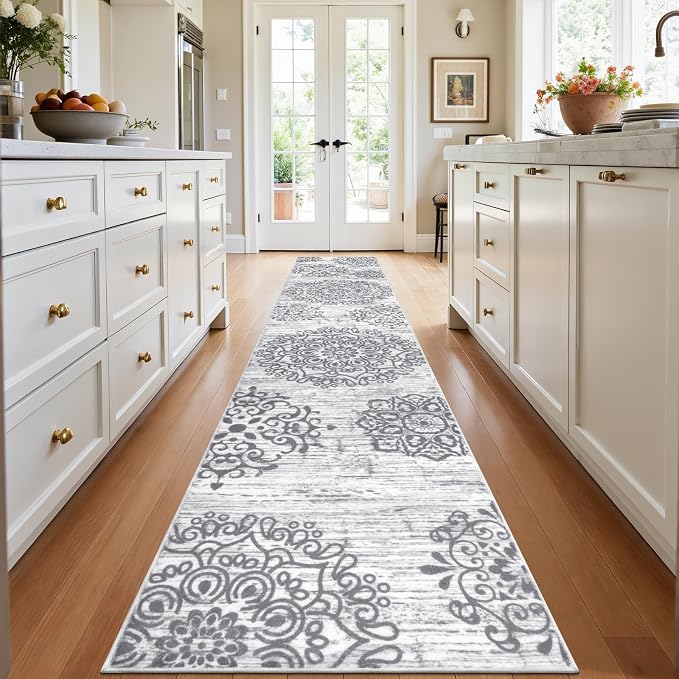 HEBE Hallway Runner Rug 3'x16', Washable Non Slip Kitchen Rug Runner | Soft by HEBE