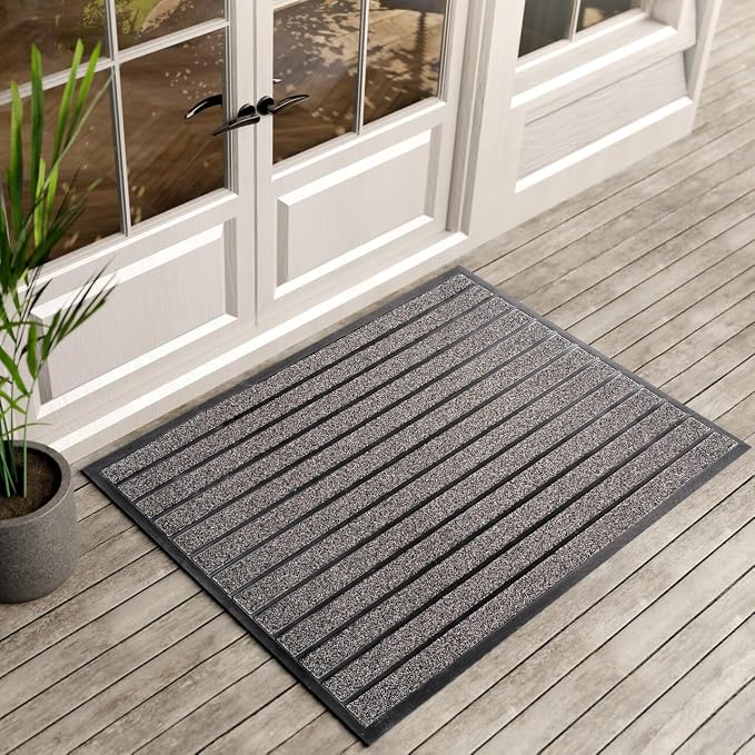 ubdyo Extra Durable Door Mat Outside Entrance | Dirt Trapping, Non-Slip Backing by UBDYO