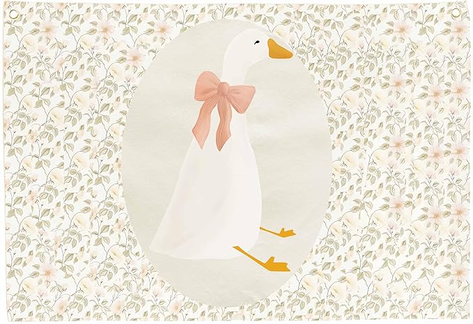 Silly Goose Nursery Rectangular Canvas Banner-Flag Wall Sign Decor for Boys Girls Toddler Kids,Baby Room Above Crib Playroom Reading Room Bedroom Decor-Easter Baby Shower Birthday Christmas Gift