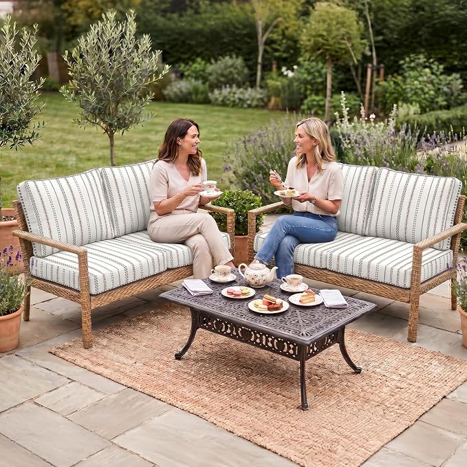 8Pcs Patio Cushion Covers Stretch Outdoor Furniture Protector Slipcovers | - Image 2