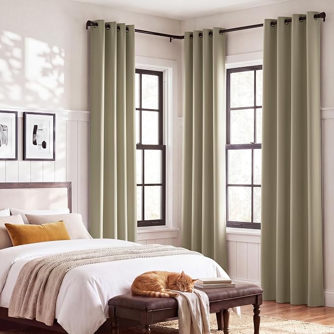 NICETOWN 100% Blackout Curtain Panels 84 inch Long - Image 2