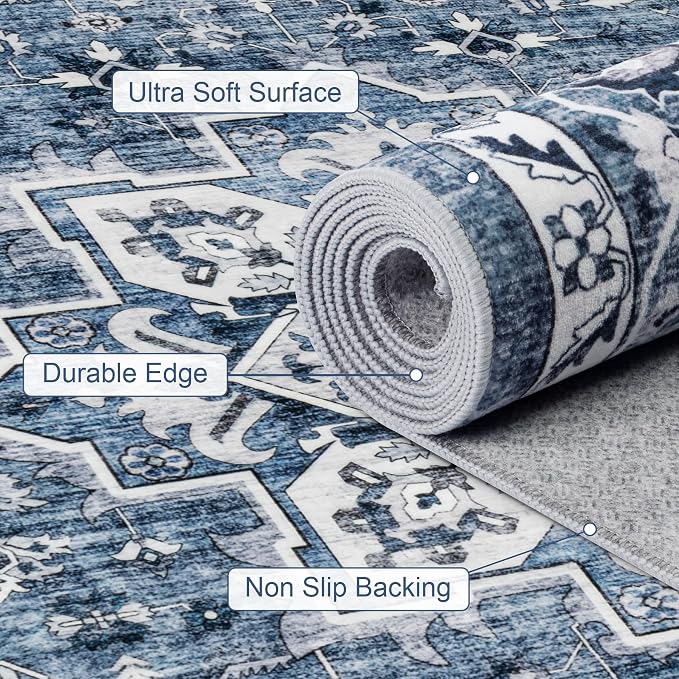 Hallway Runner Rug: 2.6x8 Kitchen Boho Rugs - Image 8