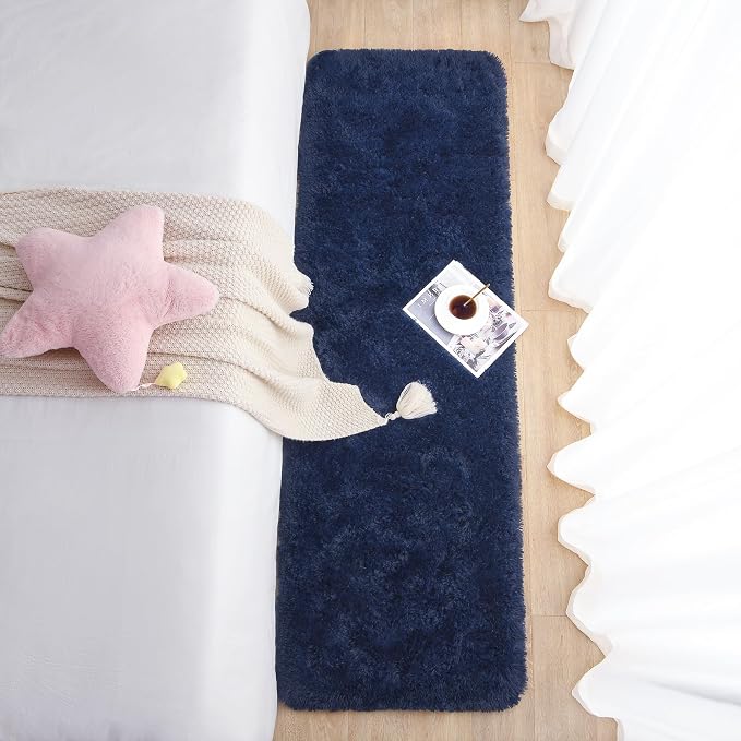 Chicrug Soft Runner Rugs for Bedroom Living Room Plush Fluffy Rug 3x8 | Shag - Image 5