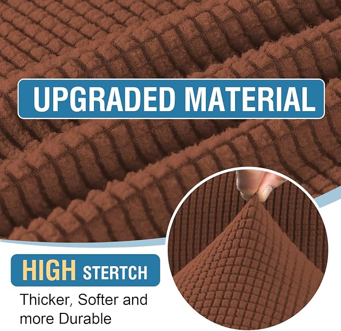 H.VERSAILTEX Sectional Couch Covers 8 Pieces Stretch Sofa Covers - Image 4
