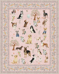 Pink Dogs Animal Area Rug 5x7 for Living Room Bedroom | Ultra-Thin;Boho Style; by WelcometoBabovid