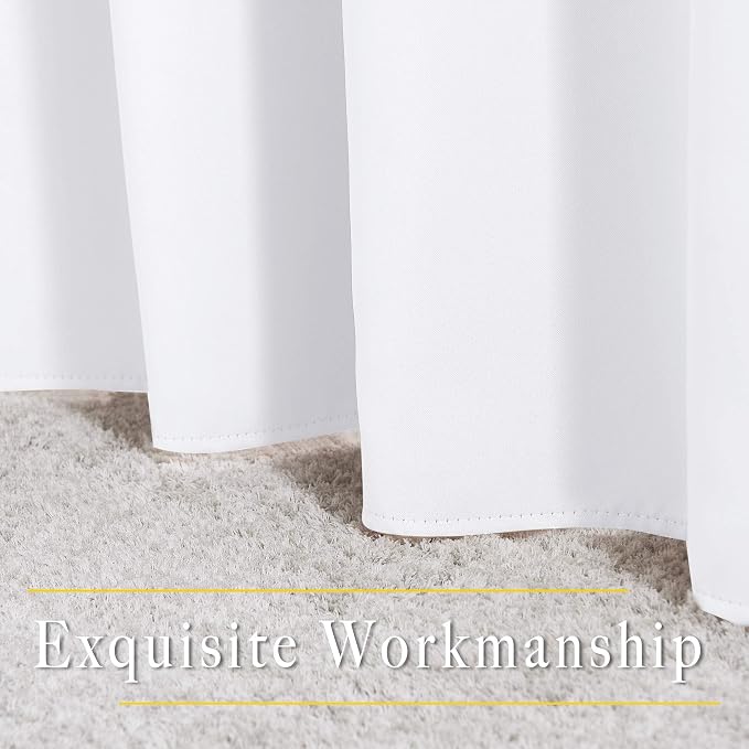 NICETOWN 84 inch Long White Curtains - Image 6
