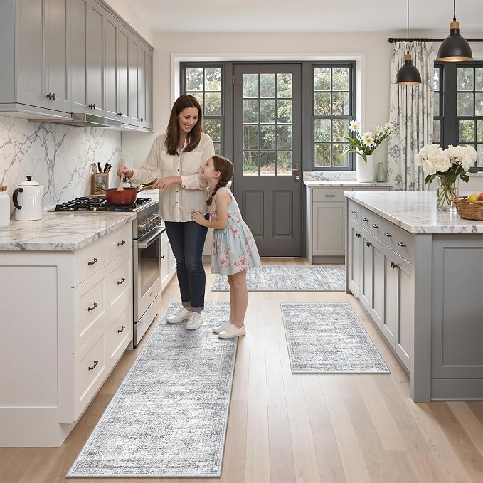 Kitchen Rugs Sets of 3, 2x3 2x4 2x5 Rug Runner, Dining Room, Soft Runner Rug - Image 5