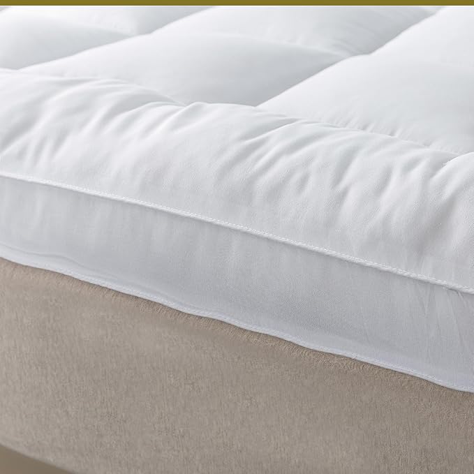 Mattress Topper Twin Size Pillowtop Bed Topper Mattress Pad 2 Inch Thick Mattress Cover