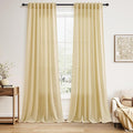 Cream Yellow Curtains 108 Inches Long by Nanspring
