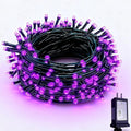 RPGT Christmas Light 1000 LEDs 336ft Green Cable Wire Fairy String Tree Twinkle Lights IP44 Waterproof 12 Modes for Christmas Party, Halloween, Outdoor, Garden, Wedding, Home Decoration (Purple)