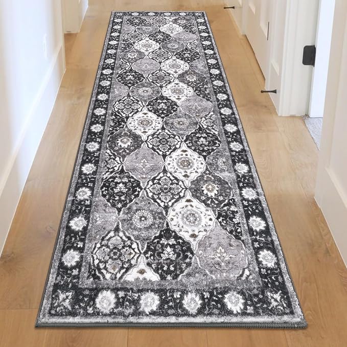 HEBE Hallway Runner Rug 2'x6', Washable Non Slip Kitchen Rug Runner | Soft Boho - Image 9