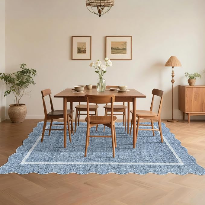 GarveeHome Scalloped Washable 10x13 Rug - Image 4