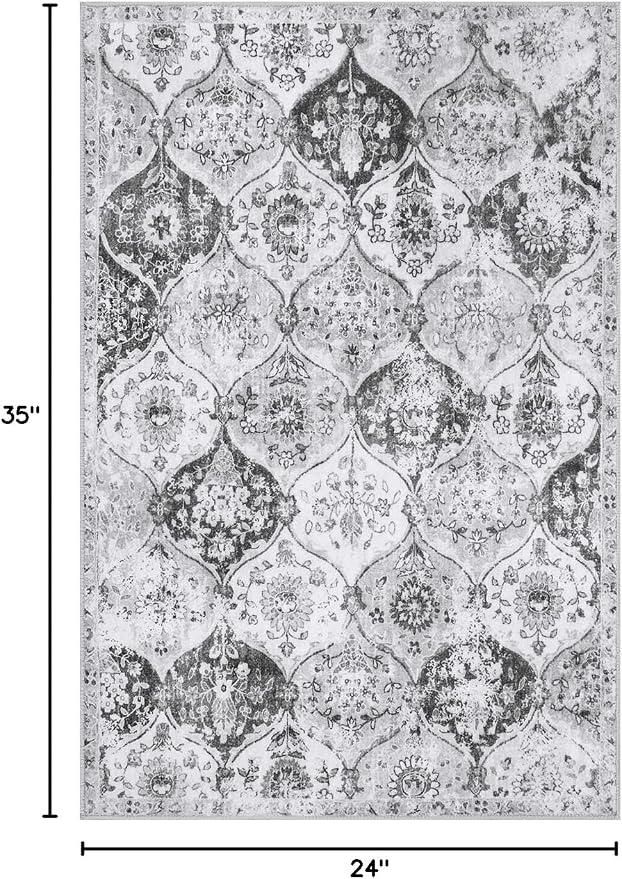 Lahome Moroccan 2x3 Rugs for Entryway, Soft Kitchen Rugs Non Slip Washable | - Image 2
