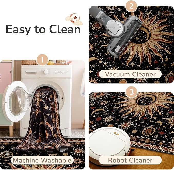 Vacuum-Friendly, 6x9 Washable Area Rug - Image 5