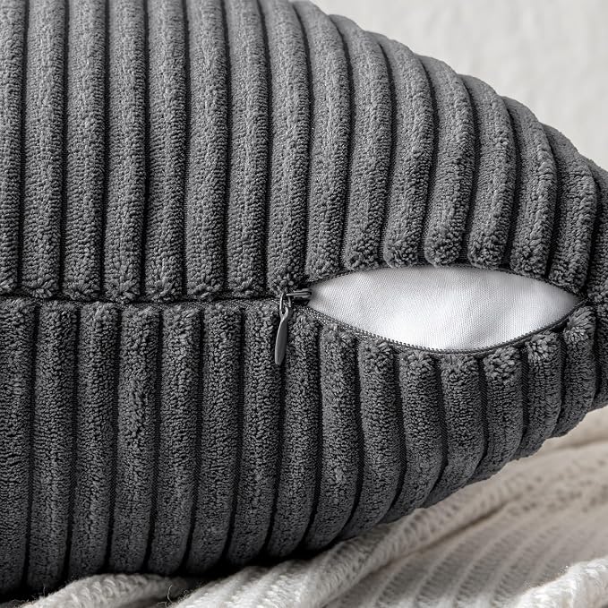 MIULEE Grey Decorative Throw Pillow Covers - Image 6
