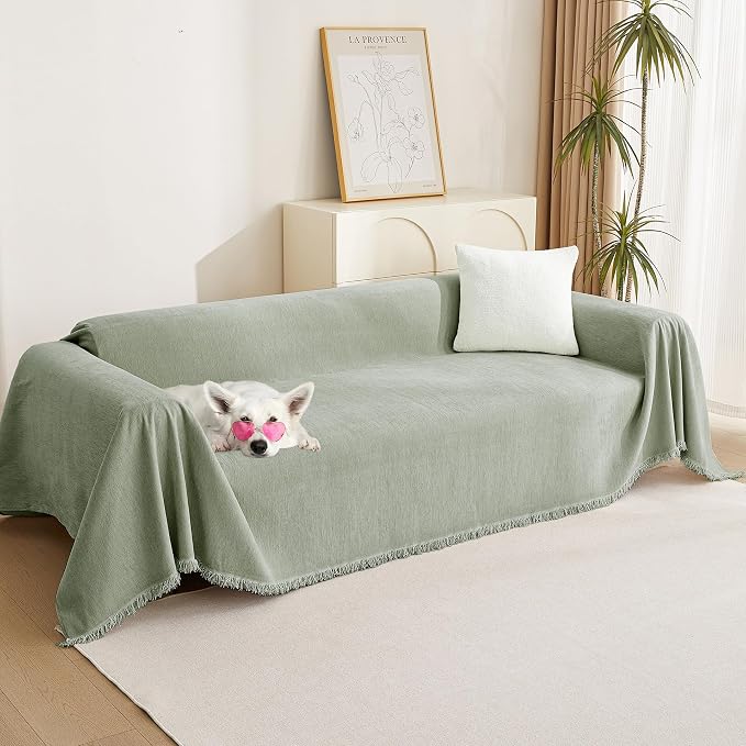 MYSKY HOME Sectional Couch Cover Blanket Living Room Furniture Protector by MYSKYHOME