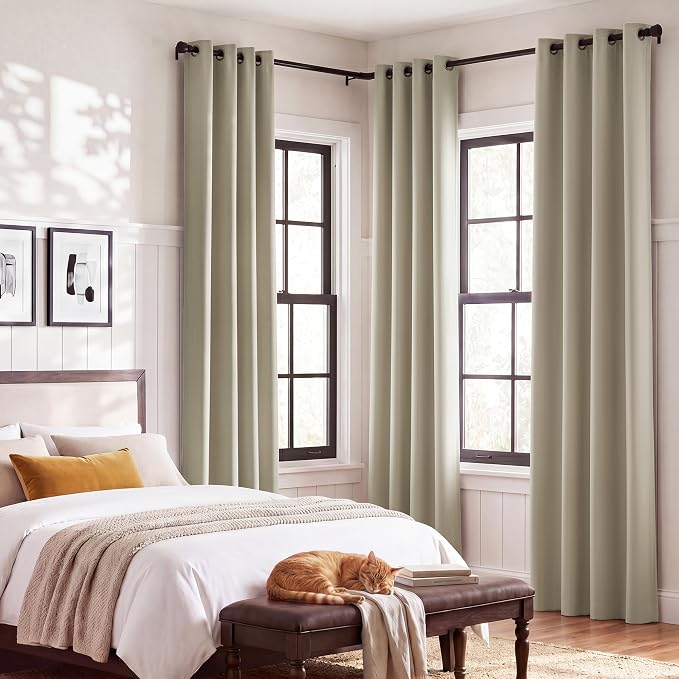 NICETOWN 100% Blackout Curtain Panels 84 inch Long - Image 2