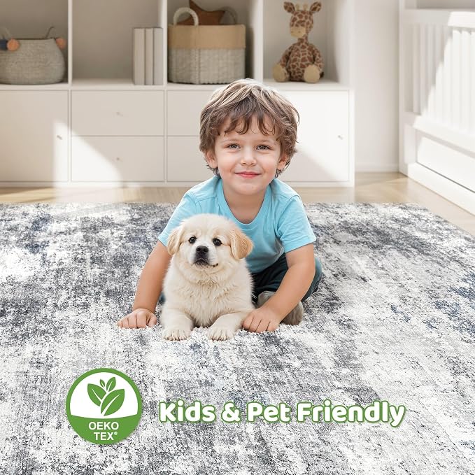LOONGRUG 10x14 Area Rugs Washable Large Neutral Modern Living Room Rug | - Image 7