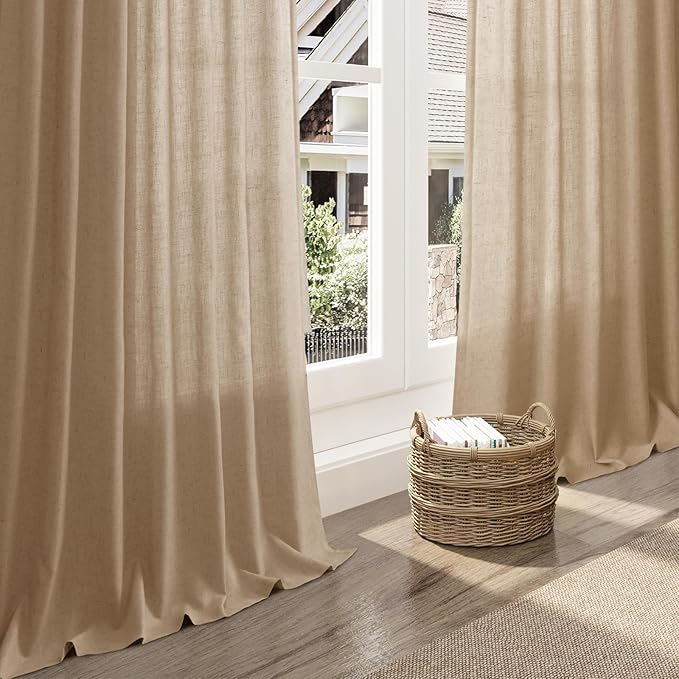 Sand Beige Curtains 96 Inches Long - Image 5