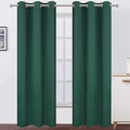 Dark Green Thermal Blackout Curtains/38 x 84 Inch/Set of 2 Panels Room by Lemomo