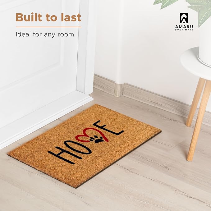 Coir Welcome Mat, Dog Footprints, 17 x 29 in | 100% Natural Coir, Anti-Shedding - Image 5