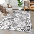 HEBE Area Rug for Entryway 3'x5', Washable Non Slip Boho Bedroom Rug | Soft by HEBE