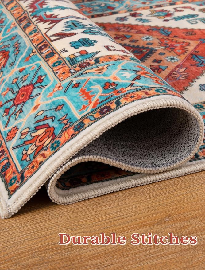 SERISSA 2'6"x10' Washable Non Slip Boho Runner Rug - Image 8