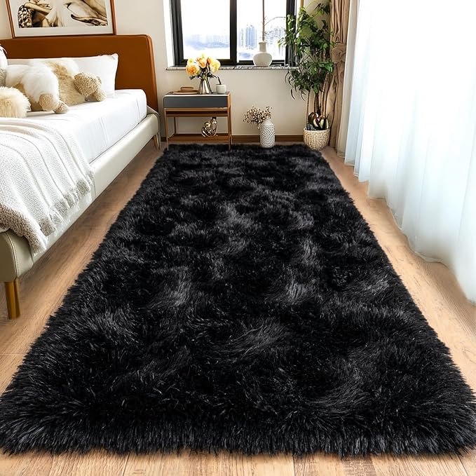 Pionblank Fluffy Runner Rugs for Bedroom 2x6, Plush Soft Fuzzy Bedside Carpet by PIONBLANK