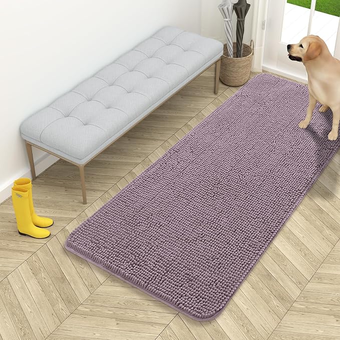 OLANLY Dog Door Mat for Muddy Paws 54x24, Super Absorbent Chenille Mud Mat | by OLANLY