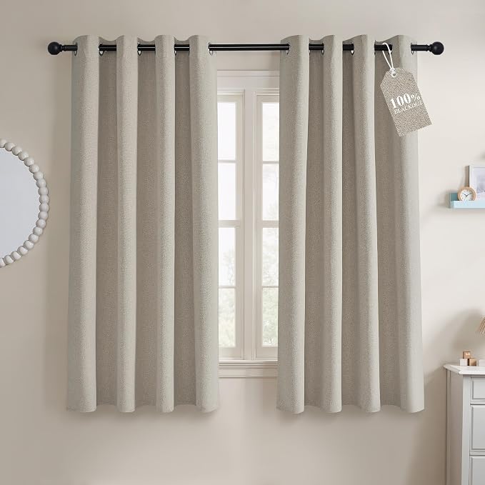 NICETOWN 100% Blackout Curtains 63 inches Long by NICETOWN