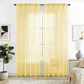 SpaceDresser Check Sheer Curtains 96 Inches Long by SpaceDresser