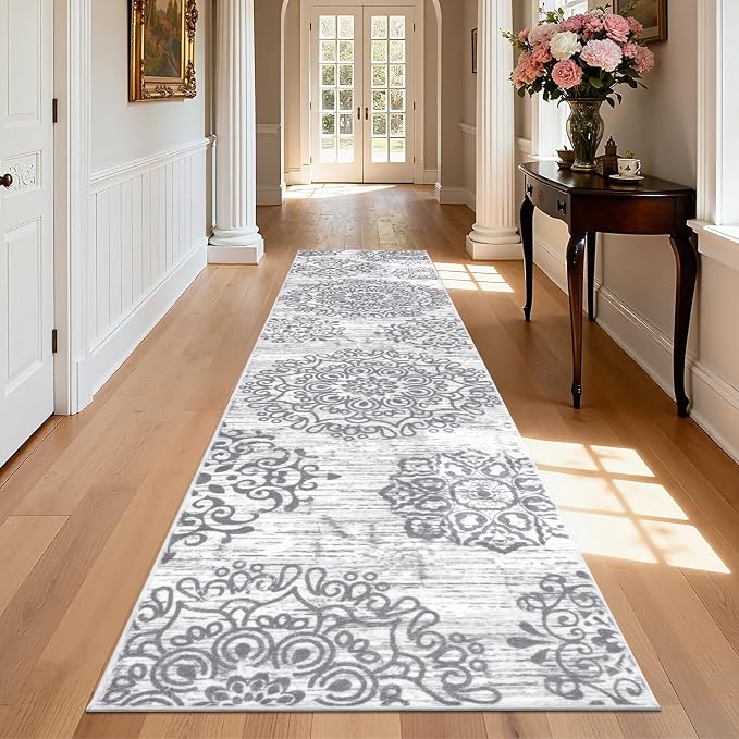 HEBE Hallway Runner Rug 3'x14', Washable Non Slip Kitchen Rug Runner | Soft - Image 7