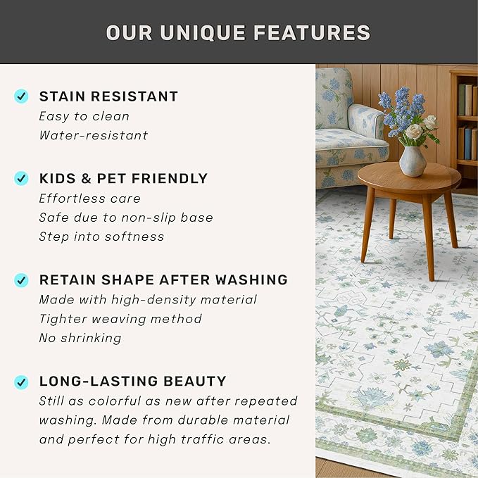 Cream Oushak 6x8 Bedroom Rug - Image 7