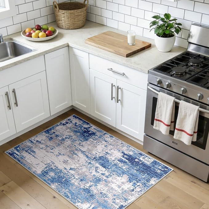 RELEANY Washable 3'x4' Abstract Area Rug - Image 3