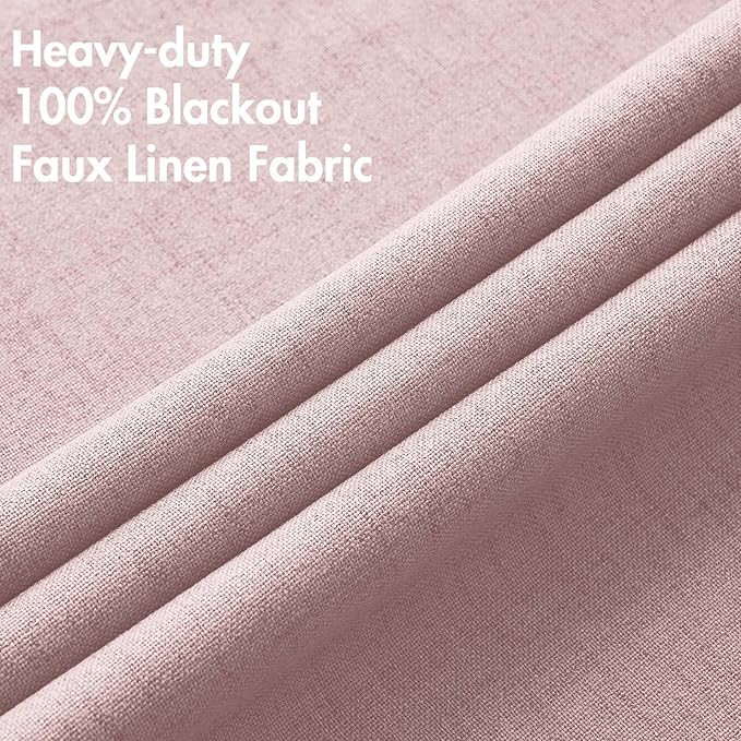 MIULEE 100% Blackout Linen Curtains - Image 5