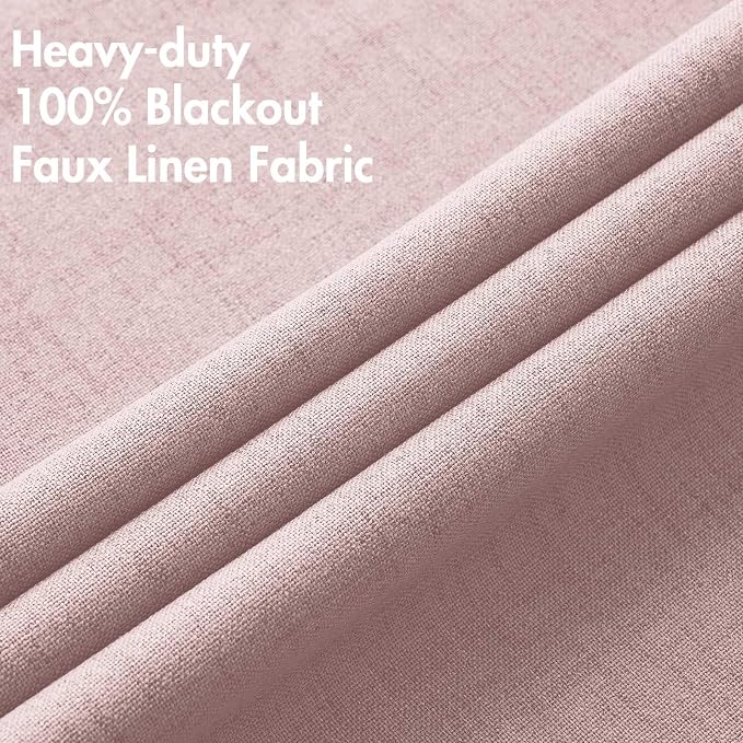 MIULEE 100% Blackout Linen Curtains - Image 5