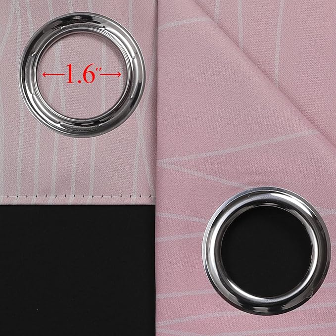 Sage Green and Pink Ombre Blackout Curtains - Image 7