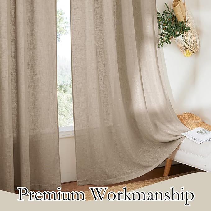 RYB HOME Extra Wide Sheer Curtains - Image 6
