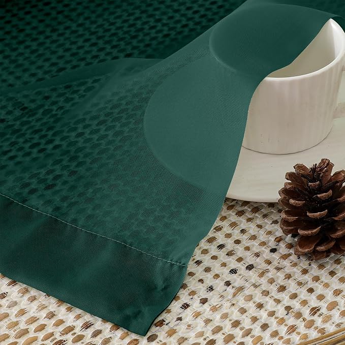 Hunter Green Sheer Curtains 96 Inches Long 2 Panels - Image 5