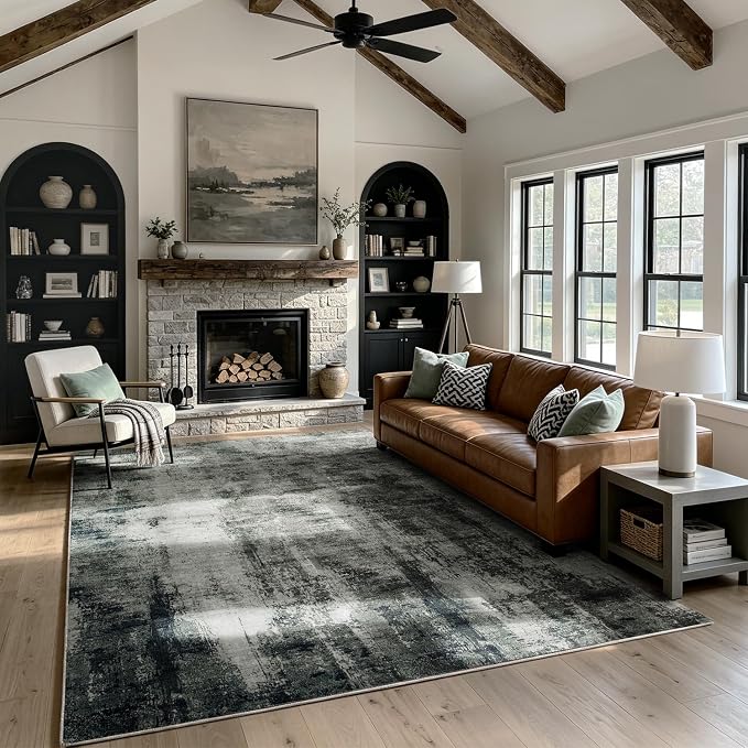 Washable Rugs 8x10 Area Rugs for Living Room, Dining Room, Nursery | No Creases - Image 5