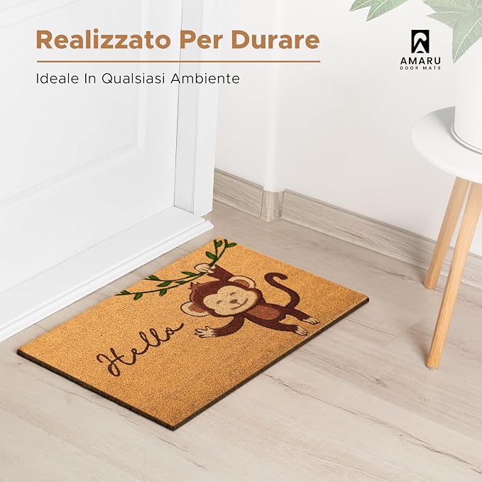 Coir Welcome Mat, 17 x 29 in | 100% Natural Coir, Anti-Shedding, Durable PVC - Image 5